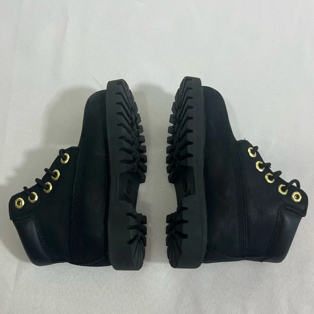 Timberland Toddler Boots Lace Up Black Leather Size 6/22.5 200 Gram Waterproof